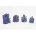 Natural Blue Lapiz Lazuli Stone God Ganesha Home Decorative Statue idol Set of 4